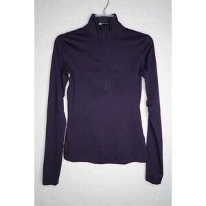 Nike Women's Long Sleeve Sz S Purple Running Quarter Zip Activewear Workout